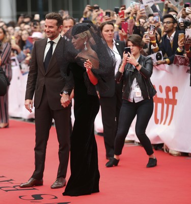 The premiere of A Star is Born directed by and starring with Bradley Cooper and Lady Gaga at the Toronto International Film Festival in Toronto on Sunday September 9, 2018. Jack Boland/Toronto Sun/Postmedia Network