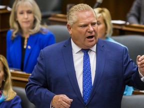 Ontario Premier Doug Ford in the legislature at Queen's Park in Toronto, Ont. on Wednesday September 12, 2018. Ernest Doroszuk/Toronto Sun/Postmedia