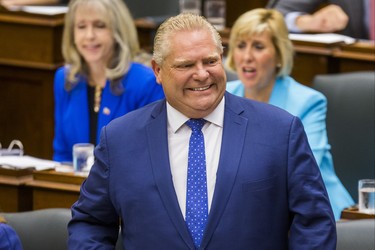 Ontario Premier Doug Ford during the morning session in the legislature at Queen's Park in Toronto, Ont. on Wednesday September 12, 2018. Ernest Doroszuk/Toronto Sun/Postmedia