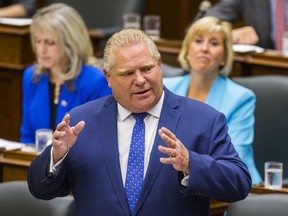 Ontario Premier Doug Ford during the morning session in the legislature at Queen's Park in Toronto, Ont. on Wednesday September 12, 2018. Ernest Doroszuk/Toronto Sun/Postmedia