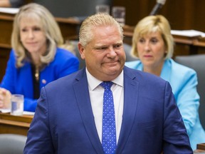 Ontario Premier Doug Ford during the morning session in the legislature at Queen's Park in Toronto, Ont. on Wednesday September 12, 2018.