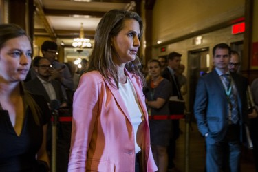 Ontario Attorney General Caroline Mulroney after speaking to media following the morning session in the legislature at Queen's Park in Toronto, Ont. on Wednesday September 12, 2018. Ernest Doroszuk/Toronto Sun/Postmedia