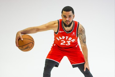 Toronto Raptors Fred VanVleet during team photos at the Toronto Raptors media day at the Scotiabank Arena in Toronto, Ont. on Monday September 24, 2018. Ernest Doroszuk/Toronto Sun/Postmedia