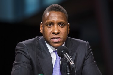 Toronto Raptors president Masai Ujiri during a press conference at the Toronto Raptors media day at the Scotiabank Arena in Toronto, Ont. on Monday September 24, 2018. Ernest Doroszuk/Toronto Sun/Postmedia