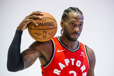 New on the Raptors roster Kawhi Leonard during team photos at the Toronto Raptors media day at the Scotiabank Arena in Toronto, Ont. on Monday September 24, 2018. Ernest Doroszuk/Toronto Sun/Postmedia