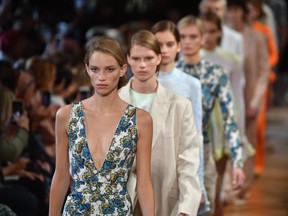 Models walk the runway during the Stella McCartney show as part of the Paris Fashion Week Womenswear Spring/Summer 2019 on October 1, 2018 in Paris, France. (Pascal Le Segretain/Getty Images)