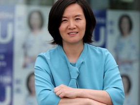 Christina Liu at her campaign office ahead of this month's municipal election. (Dave Abel, Toronto Sun)