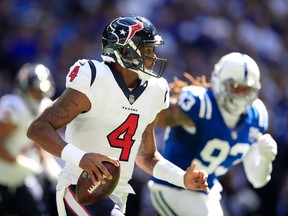 Deshaun Watson and the Houston Texans are heavy favourites against Buffalo on Sunday. (GETTY IMAGES)