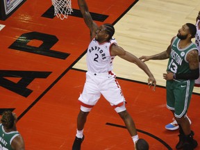Toronto Raptors' Kawhi Leonard has already been hearing chants of "MVP" early this season. (JACK BOLAND/Toronto Sun)