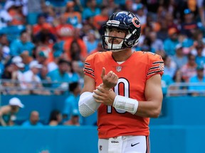 Mitchell Trubisky and the Chicago Bears are underdogs at home this week. (GETTY IMAGES)