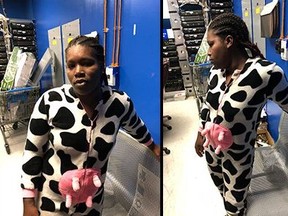 Ashley Curry was udder-ly unrepentant when she was nabbed for shoplifting.