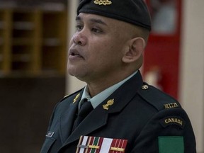 Canadian soldier Mardie Reyes sentenced to five months and demoted from master warrant officer to sergeant for making secret videos of femal colleagues. (Department of National Defence)