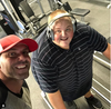 Trainer Mike Hind and Dibsy hit the gym. INSTAGRAM