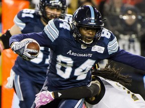 Llevi Noel, who has endured two seven-game losing streaks but won a Grey Cup in between during his three seasons on the Argos, says he has learned to be resilient.  Christopher Katsarov/CP