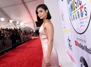 LOS ANGELES, CA - OCTOBER 09: Vanessa Hudgens attends the 2018 American Music Awards at Microsoft Theater on October 9, 2018 in Los Angeles, California.  (Photo by Kevork Djansezian/Getty Images For dcp)