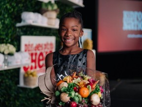 Nine-year-old Briana was a winner at the recent Kid Food Nation gala.