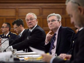 Border Security Minister Bill Blair appears as a witness at a standing committee on public safety and national security on Parliament Hill in Ottawa in Sept. 2018. (Sean Kilpatrick/The Canadian Press)