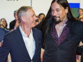 The Tragically Hip's Johnny Fay (left) and Rob Baker are pictured in Toronto at a TIFF event in September. (Ernest Doroszuk, Toronto Sun)