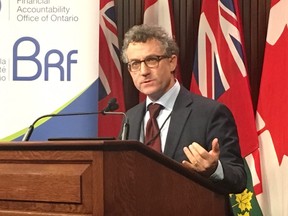 Ontario Financial Accountability Officer Peter Weltman speaks to media on Tuesday, Oct. 16, 2018. (Antonella Artuso/Toronto Sun)