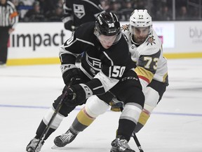 Los Angeles Kings centreJaret Anderson-Dolan (front) says he's very proud to have been raised by two mothers. (GETTY IMAGES)