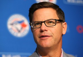 Blue Jays GM Ross Atkins speaks to media during the season ending availability at the Rogers Centre on Tuesday. Dave Abel/Toronto Sun