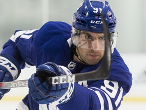 Maple Leafs’ John Tavares, who served as captain for five seasons while with the Islanders, has played in just 24 NHL playoff games. (CRAIG ROBERTSON/TORONTO SUN)