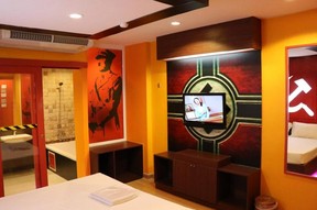 The Nazi room at the Bangkok sex hotel is next door to another despot-themed suite, the communism room. LOVE VILLA