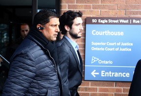 Marco Muzzo leaves court after entering a guilty plea in February 2016 to charges stemming from the crash that killed four members of one family and seriously injured two others. (Dave Abel, Toronto Sun)