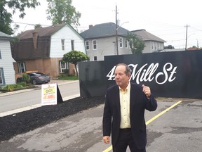 Georgetown mayor Rick Bonnette at the groundbreaking ceremony of 42 Mill St.; "Small town living at its best."