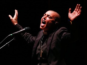 Sinead O'Connor performs at Massey Hall tonight in Toronto on Oct. 24, 2014.