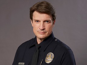 Actor Nathan Fillion is shown in a promotional photo for the televion show "The Rookie." (Bell Media)