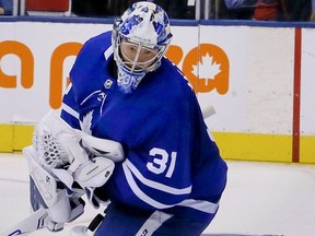 Toronto Maple Leafs goaltender Frederik Andersen (31) on Saturday October 6, 2018.