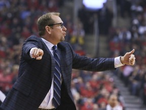 Raptors head coach Nick Nurse as Toronto hosts the Cleveland Cavaliers at the Scotiabank Arena in Toronto, Ont. on Wednesday October 17, 2018.  Veronica Henri/Toronto Sun