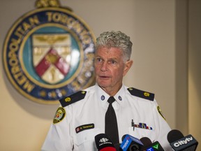 Then-Toronto Police 23 Division Supt. Ron Taverner addresses media. (Ernest Doroszuk/Toronto Sun files)