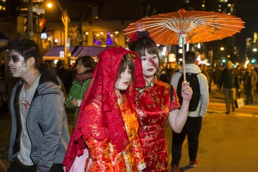 Halloween comes to the Village as a part of Church St. is closed to traffic for Halloween on Church in Toronto, Ont. on Wednesday October 31, 2018. Ernest Doroszuk/Toronto Sun/Postmedia