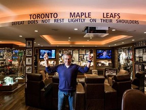 ‘Ultimate Leafs Fan’ Mike Wilson is planning on seeing all 82 games this season in person.  POSTMEDIA FILES.