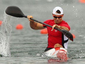 Canada's Adam van Koeverden paddles his way to a silver medal during the 2012 Olympic Games in London, August 6, 2012. (Dave Abel/Postmedia Network)