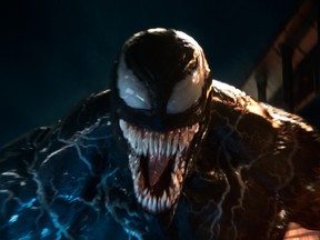 This image released by Sony Pictures shows a scene from "Venom." (Sony Pictures)