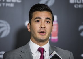 The blockbuster Kawhi Leonard trade was Bobby Webster’s coming-out party as Raptors GM.. ERNEST DOROSZUK/TORONTO SUN FILE