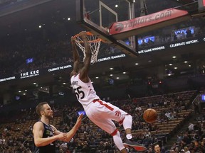 Raptors point guard Delon Wright dominated against Melbourne, hitting 5-of-7 shots, including 3-of-4 from beyond the arc. (Jack Boland/Toronto Sun)