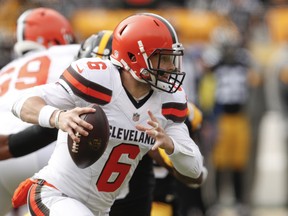 Quarterback Baker Mayfield could benefit  from the Cleveland Browns' coaching shakeup. (AP PHOTO)