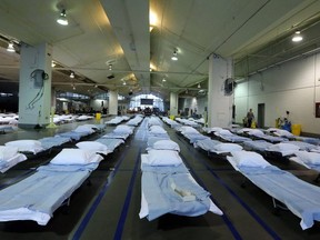 The city has opened a new respite centre at the Queen Elizabeth Building, located at Exhibition Place. (Dave Abel, Toronto Sun)