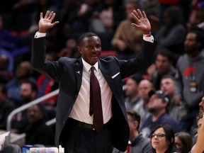 Piston head coach Dwane Casey returns to Toronto for the first time on Wednesday night. (GETTY IMAGES)