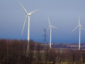 Wind turbines located north of Goderich on te shore of Lake Huron. (Postmedia Network)