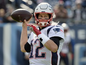 Tom Brady and the New England Patriots are facing the Jets on Sunday. (AP PHOTO)