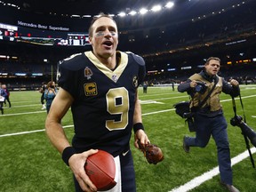 New Orleans Saints quarterback Drew Brees beat the Atlanta Falcons on Thursday. (AP PHOTO)