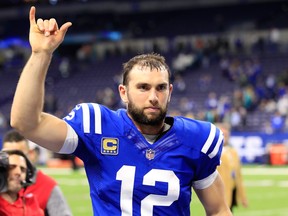 Andrew Luck and the Indianapolis Colts are favourites in Jacksonville on Sunday. (GETTY IMAGES)