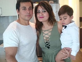 Sanket Dogra, 33, Khushboo Dogra, 31, and son Prakrit, 2. (Supplied photo)