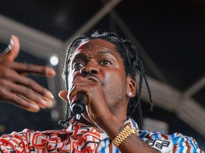 Pusha T performs during the eighth annual Governors Ball Music Festival in Randalls Island in New York on June 2, 2018.  / AFP PHOTO / KENA BETANCUR