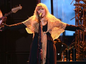 (FILES) In this file photo taken on January 26, 2018 Stevie Nicks of Fleetwood Mac performs at the Person Of The Year gala at Radio City Music Hall in New York on January 26, 2018.